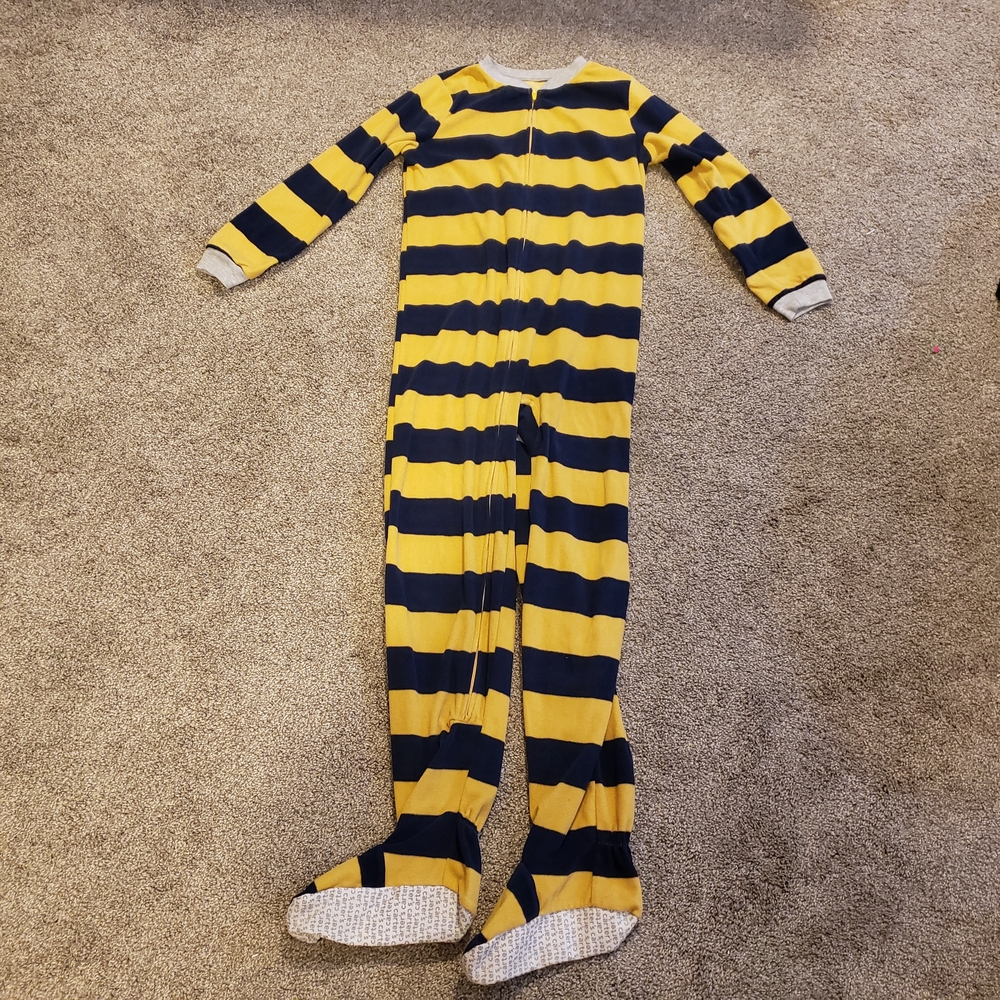 Striped Yellow and Black Kids One Piece